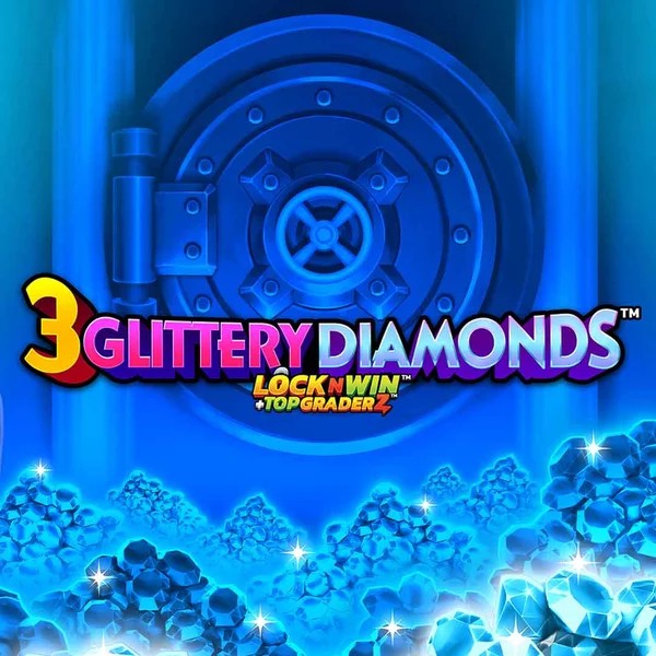 3 Glittery Diamonds logo by PearFiction Studios at AllySpin Casino