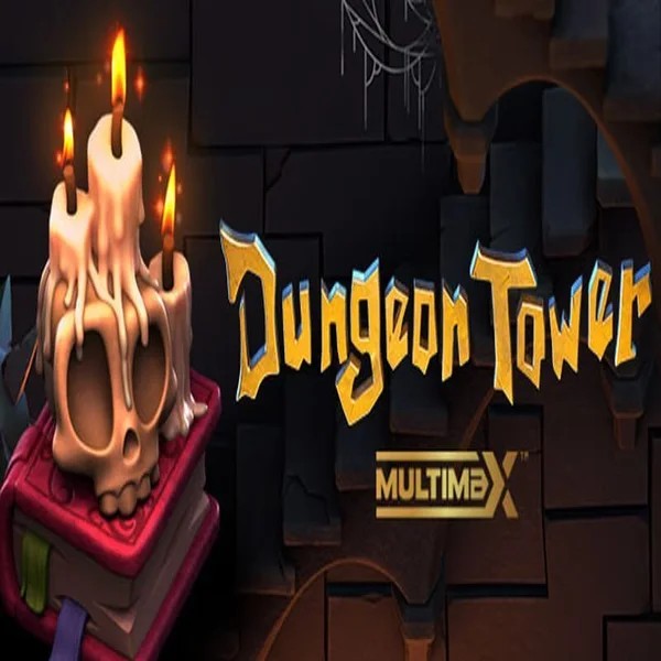 Dungeon Tower slot logo by Peter & Sons at AllySpin Casino